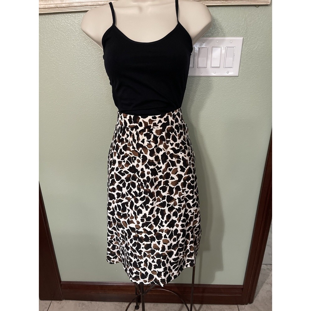 Leota Leopard  Cheetah Animal Print Women Skirt Size M ~ Medium  New